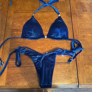 Shimmering Blue Bikini Set IFBB/ Body Building